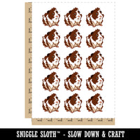 Cute and Hairy Abyssinian Guinea Pig Temporary Tattoo Water Resistant Fake Body Art Set Collection (1 Sheet)