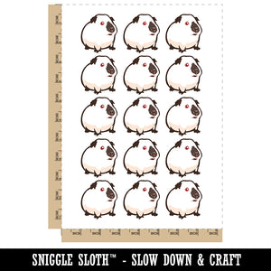 Sweet Himalayan Guinea Pig Temporary Tattoo Water Resistant Fake Body Art Set Collection (1 Sheet)