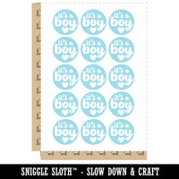 It's a Boy Baby Shower Party Temporary Tattoo Water Resistant Fake Body Art Set Collection (1 Sheet)