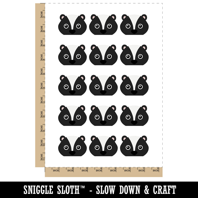 Peeking Skunk Temporary Tattoo Water Resistant Fake Body Art Set Collection (1 Sheet)