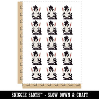 Peeking Zebra Temporary Tattoo Water Resistant Fake Body Art Set Collection (1 Sheet)