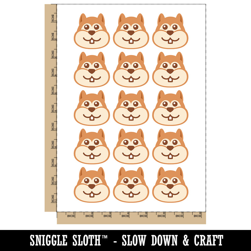 Peeking Chipmunk Temporary Tattoo Water Resistant Fake Body Art Set Collection (1 Sheet)