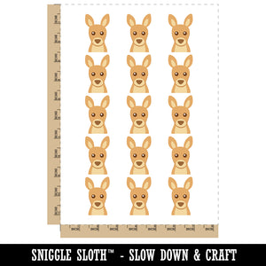 Peeking Kangaroo Temporary Tattoo Water Resistant Fake Body Art Set Collection (1 Sheet)