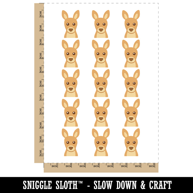 Peeking Kangaroo Temporary Tattoo Water Resistant Fake Body Art Set Collection (1 Sheet)