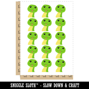 Peeking Snake Temporary Tattoo Water Resistant Fake Body Art Set Collection (1 Sheet)