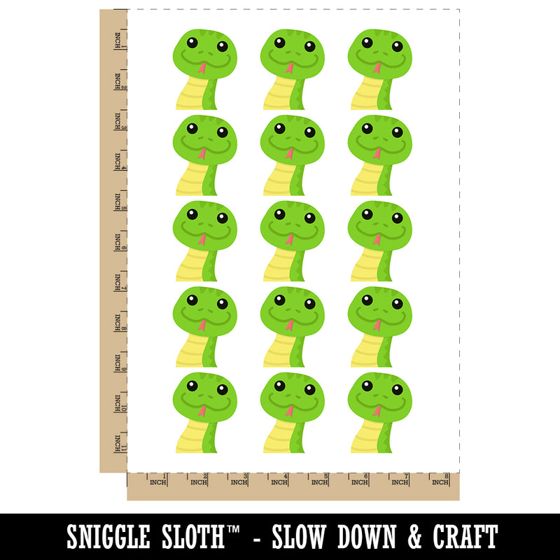 Peeking Snake Temporary Tattoo Water Resistant Fake Body Art Set Collection (1 Sheet)