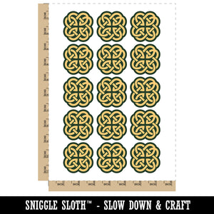 Clover Irish Celtic Knot Temporary Tattoo Water Resistant Fake Body Art Set Collection (1 Sheet)