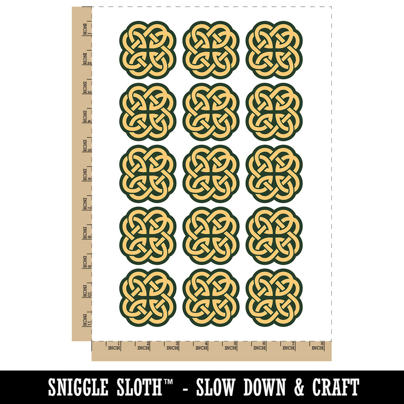Clover Irish Celtic Knot Temporary Tattoo Water Resistant Fake Body Art Set Collection (1 Sheet)