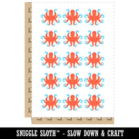 Octopus with Twisting Tentacle Arms Temporary Tattoo Water Resistant Fake Body Art Set Collection (1 Sheet)