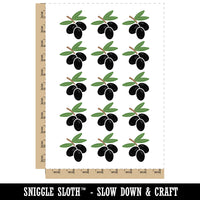 Bunch of Olives Temporary Tattoo Water Resistant Fake Body Art Set Collection (1 Sheet)