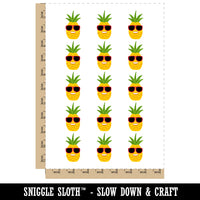 Pineapple with Sunglasses Temporary Tattoo Water Resistant Fake Body Art Set Collection (1 Sheet)