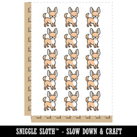 Chihuahua Standing Dog Temporary Tattoo Water Resistant Fake Body Art Set Collection (1 Sheet)