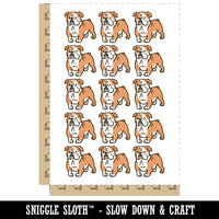 English Bulldog Standing Dog Temporary Tattoo Water Resistant Fake Body Art Set Collection (1 Sheet)