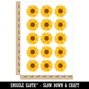 Fancy Blooming Sunflower Flower Temporary Tattoo Water Resistant Fake Body Art Set Collection (1 Sheet)