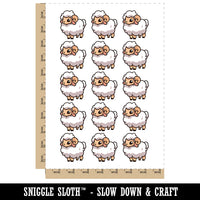 Fluffy Ram Cute Temporary Tattoo Water Resistant Fake Body Art Set Collection (1 Sheet)