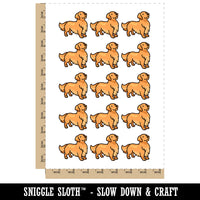 Golden Retriever Standing Dog Temporary Tattoo Water Resistant Fake Body Art Set Collection (1 Sheet)