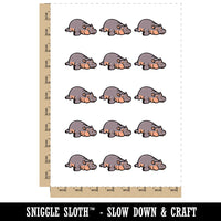 Lazy Hippo Hippopotamus Cute Temporary Tattoo Water Resistant Fake Body Art Set Collection (1 Sheet)