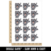 Pit Bull Happy Laying Down Dog Temporary Tattoo Water Resistant Fake Body Art Set Collection (1 Sheet)