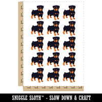 Rottweiler Rottie Standing Dog Temporary Tattoo Water Resistant Fake Body Art Set Collection (1 Sheet)