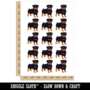 Rottweiler Rottie Standing Dog Temporary Tattoo Water Resistant Fake Body Art Set Collection (1 Sheet)