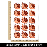 Small Snail Reaching Out Temporary Tattoo Water Resistant Fake Body Art Set Collection (1 Sheet)