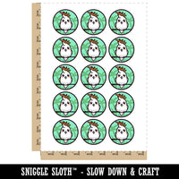 Precious Kawaii Chibi Sulphur-Crested Cockatoo Temporary Tattoo Water Resistant Fake Body Art Set Collection (1 Sheet)