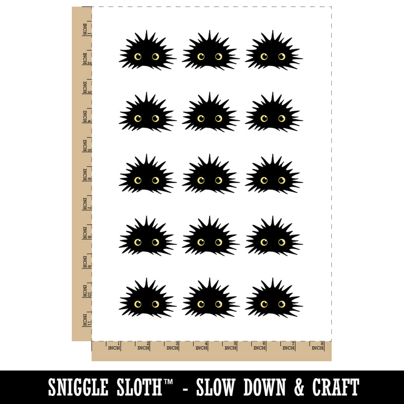 Cute Goofy Spikey Sea Urchin Temporary Tattoo Water Resistant Fake Body Art Set Collection (1 Sheet)