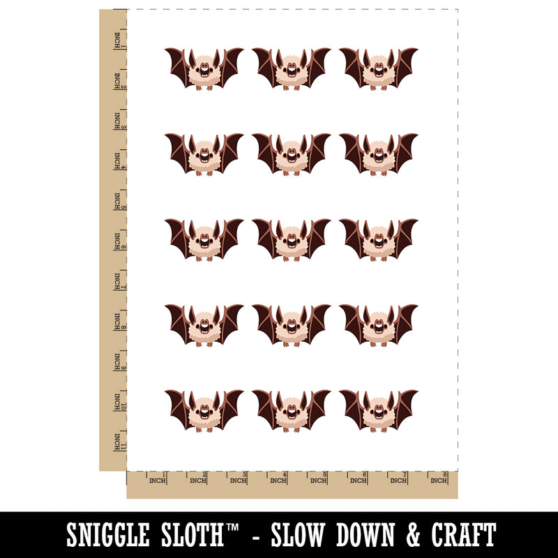 Cute Little Fuzzy Bat Temporary Tattoo Water Resistant Fake Body Art Set Collection (1 Sheet)