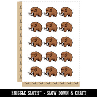 Fuzzy Fluffy Wooly Mammoth Temporary Tattoo Water Resistant Fake Body Art Set Collection (1 Sheet)