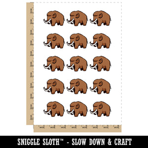 Fuzzy Fluffy Wooly Mammoth Temporary Tattoo Water Resistant Fake Body Art Set Collection (1 Sheet)