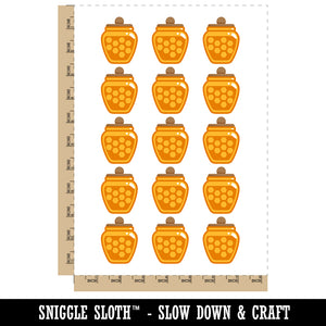 Honey Jar with Honeycomb Temporary Tattoo Water Resistant Fake Body Art Set Collection (1 Sheet)