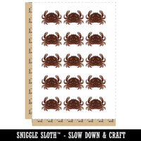 Dungeness Crab Seafood Crustacean Temporary Tattoo Water Resistant Fake Body Art Set Collection (1 Sheet)