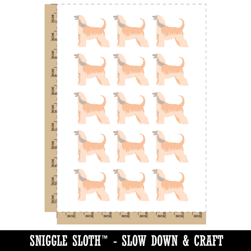Afghan Hound Dog Solid Temporary Tattoo Water Resistant Fake Body Art Set Collection (1 Sheet)