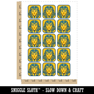 Ancient Egyptian Pharaoh with Crown Temporary Tattoo Water Resistant Fake Body Art Set Collection (1 Sheet)