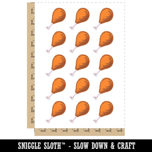 Chicken Drumstick Meat Food Temporary Tattoo Water Resistant Fake Body Art Set Collection (1 Sheet)