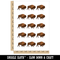 American Buffalo Bison Solid Temporary Tattoo Water Resistant Fake Body Art Set Collection (1 Sheet)