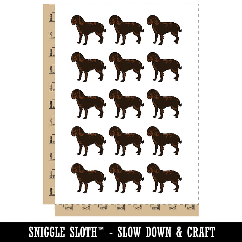 American Water Spaniel Dog Solid Temporary Tattoo Water Resistant Fake Body Art Set Collection (1 Sheet)