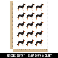 Beauceron Dog Solid Temporary Tattoo Water Resistant Fake Body Art Set Collection (1 Sheet)
