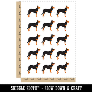 Beauceron Dog Solid Temporary Tattoo Water Resistant Fake Body Art Set Collection (1 Sheet)