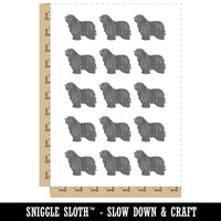 Bergamasco Sheepdog Dog Solid Temporary Tattoo Water Resistant Fake Body Art Set Collection (1 Sheet)