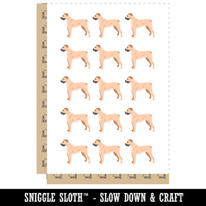 Boerboel Dog Solid Temporary Tattoo Water Resistant Fake Body Art Set Collection (1 Sheet)