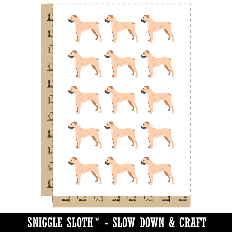Boerboel Dog Solid Temporary Tattoo Water Resistant Fake Body Art Set Collection (1 Sheet)