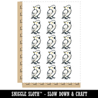 Standing Cockatoo Parrot Bird Temporary Tattoo Water Resistant Fake Body Art Set Collection (1 Sheet)