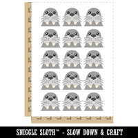 Peeking Walrus Temporary Tattoo Water Resistant Fake Body Art Set Collection (1 Sheet)