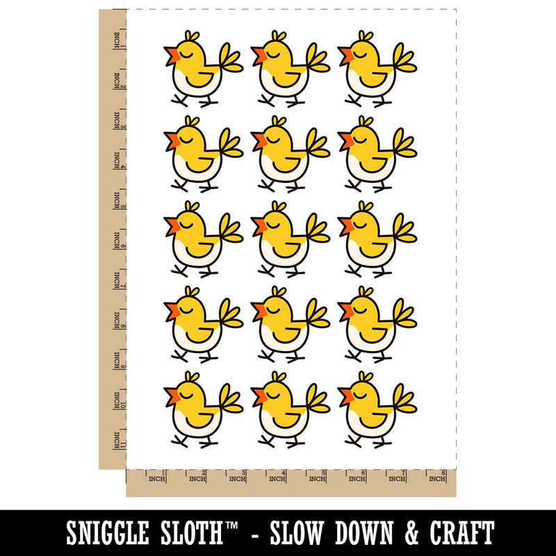 Carefree Bird Chirping Temporary Tattoo Water Resistant Fake Body Art Set Collection (1 Sheet)