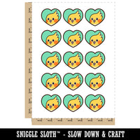 Cockatiel Bird Inside of Heart Temporary Tattoo Water Resistant Fake Body Art Set Collection (1 Sheet)