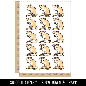 Gerbil Rodent Pet Temporary Tattoo Water Resistant Fake Body Art Set Collection (1 Sheet)