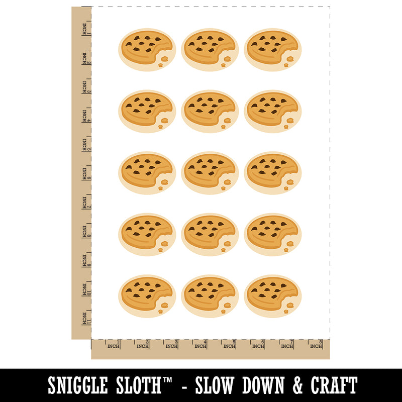 Chocolate Chip Cookie with Crumbs Temporary Tattoo Water Resistant Fake Body Art Set Collection (1 Sheet)