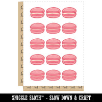 Macaron Cookie Sketch Temporary Tattoo Water Resistant Fake Body Art Set Collection (1 Sheet)
