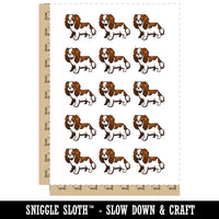 Cartoon Cavalier King Charles Spaniel Dog Pet Temporary Tattoo Water Resistant Fake Body Art Set Collection (1 Sheet)